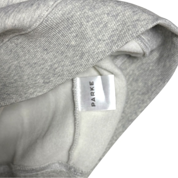 Parke x Stoney Clover Lane Sweatshirt L/XL NEW Grey Pink Check Gingham Mock Neck - Picture 5 of 9